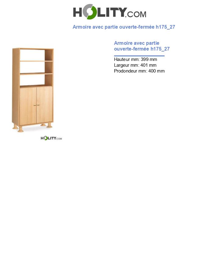 Armoire avec partie ouverte-fermée h175_27