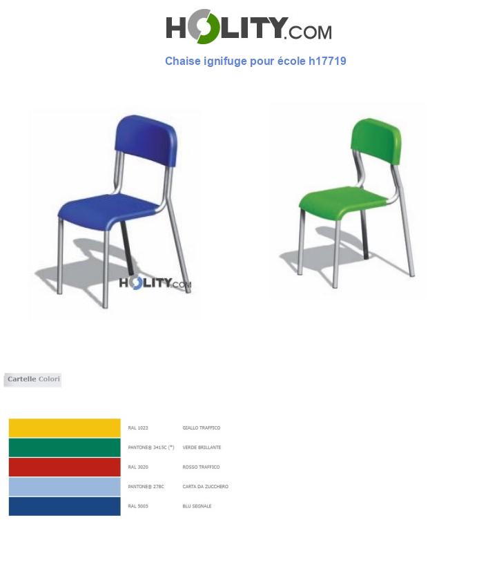 Chaise ignifuge pour école h17719