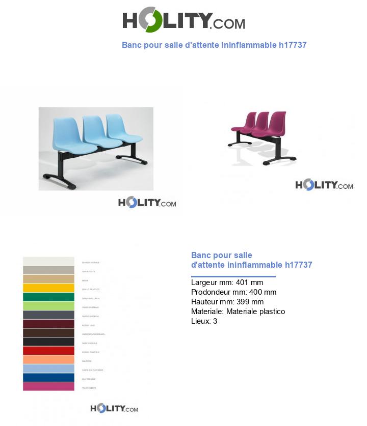 Banc pour salle d'attente ininflammable h17737