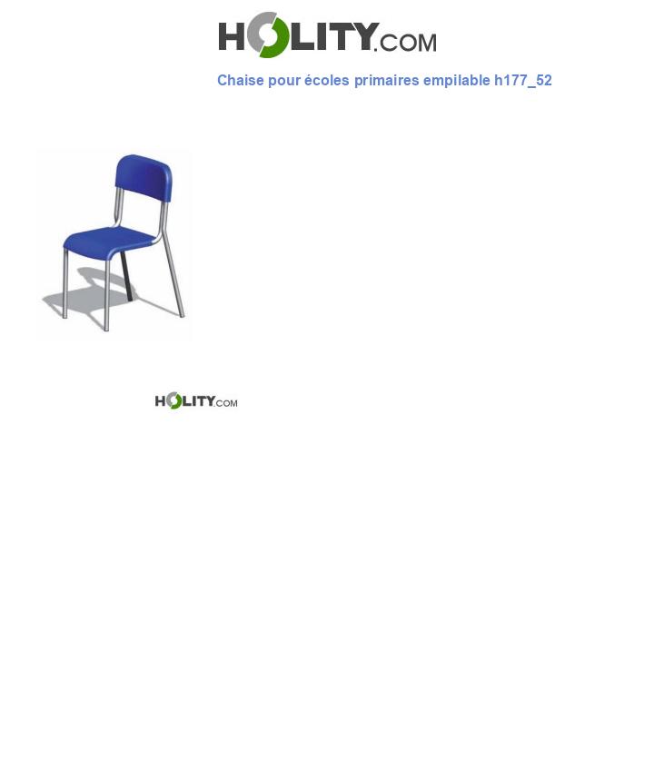 Chaise pour écoles primaires empilable h177_52