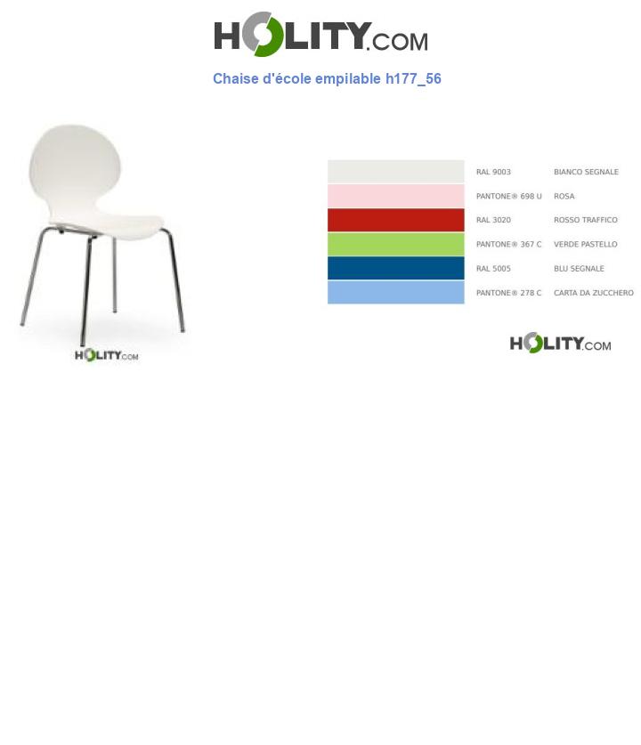 Chaise d'école empilable h177_56