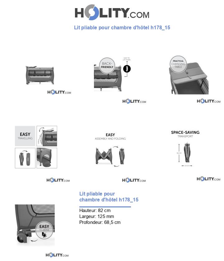 Lit pliable pour chambre d'hôtel h178_15