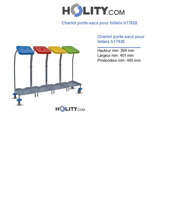 Chariot porte-sacs pour hôtels h17928