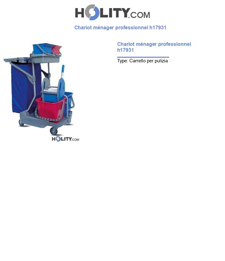 Chariot ménager professionnel h17931