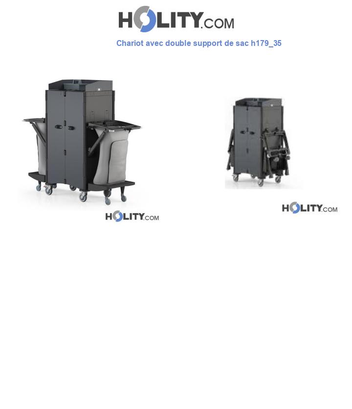 Chariot avec double support de sac h179_35