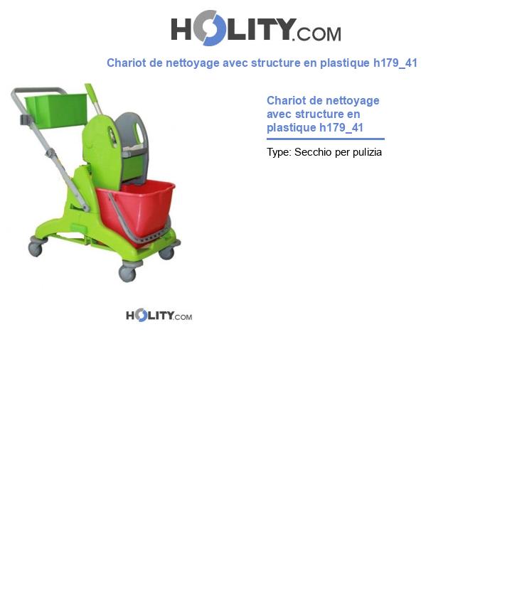 Chariot de nettoyage avec structure en plastique h179_41