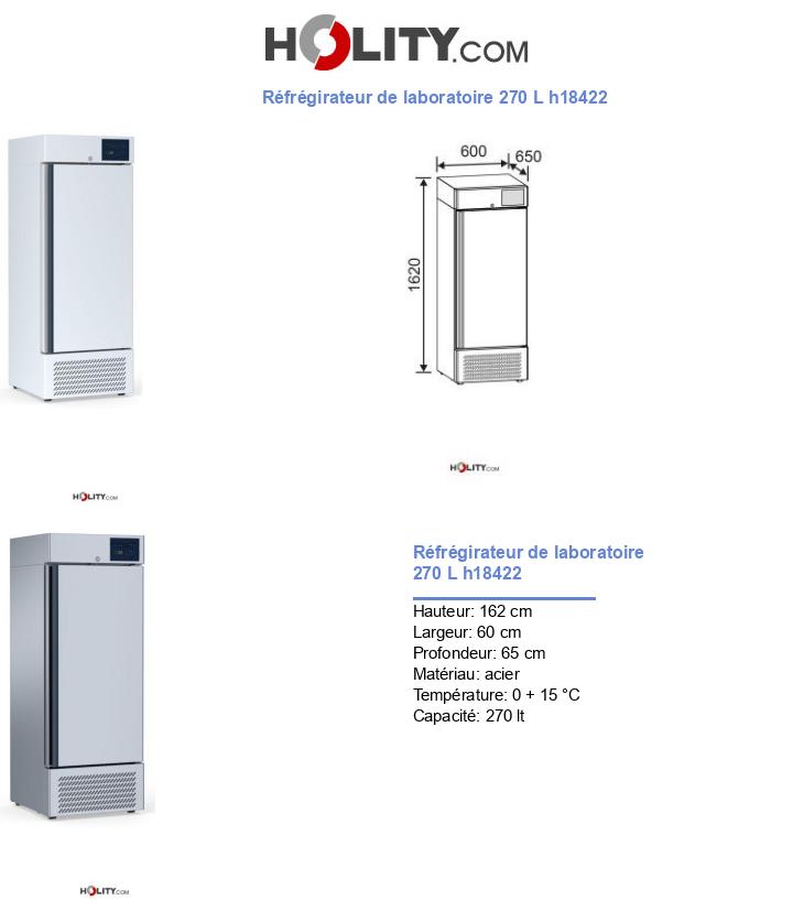 Réfrégirateur de laboratoire 270 L h18422