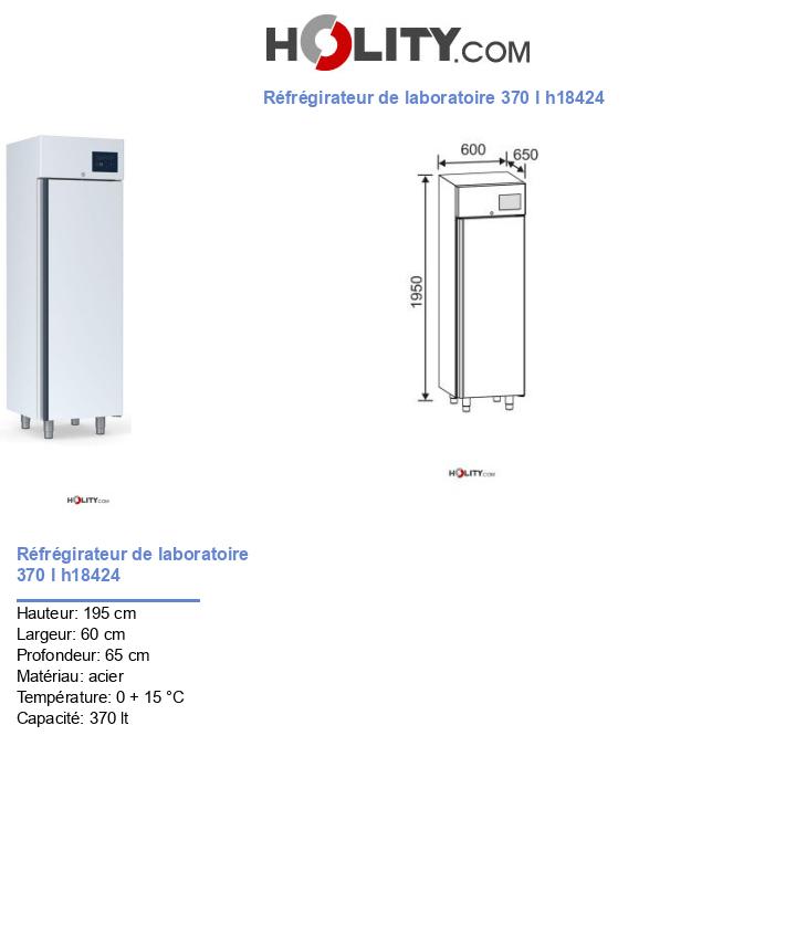 Réfrégirateur de laboratoire 370 l h18424