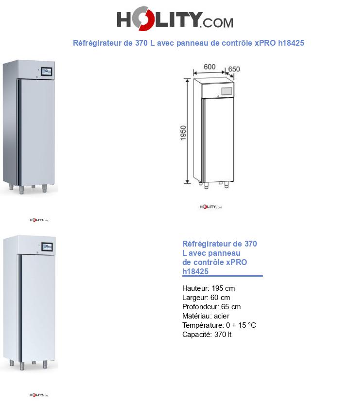 Réfrégirateur de 370 L avec panneau de contrôle xPRO h18425