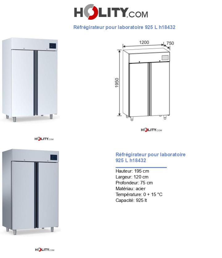 Réfrégirateur pour laboratoire 925 L h18432