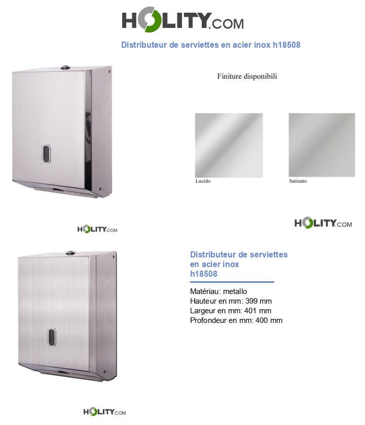 Distributeur de serviettes en acier inox h18508