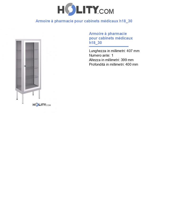 Armoire à pharmacie pour cabinets médicaux h18_30