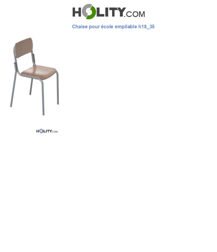 Chaise pour école empilable h18_35