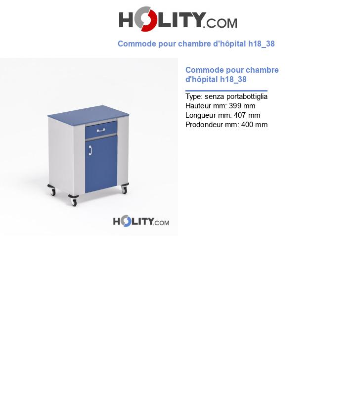 Commode pour chambre d'hôpital h18_38