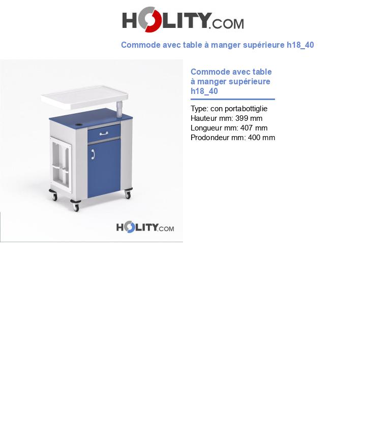 Commode avec table à manger supérieure h18_40
