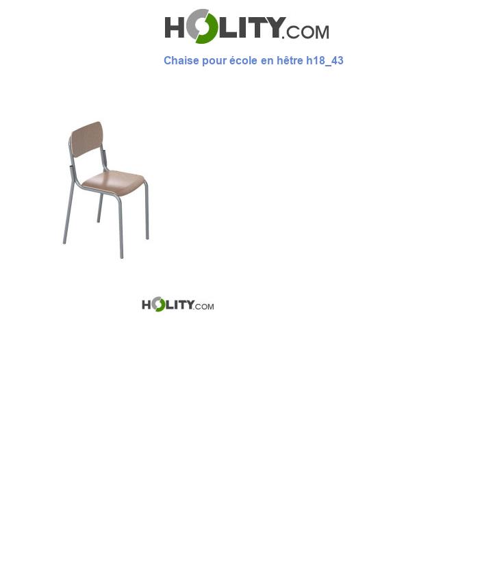 Chaise pour école en hêtre h18_43