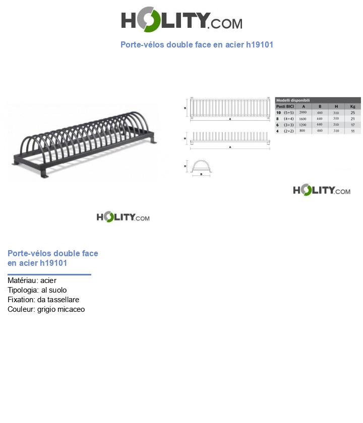 Porte-vélos double face en acier h19101