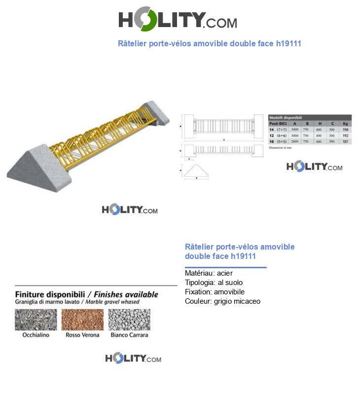 Râtelier porte-vélos amovible double face h19111