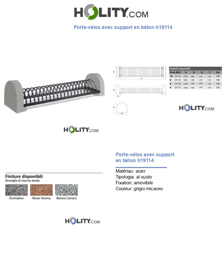 Porte-vélos avec support en béton h19114