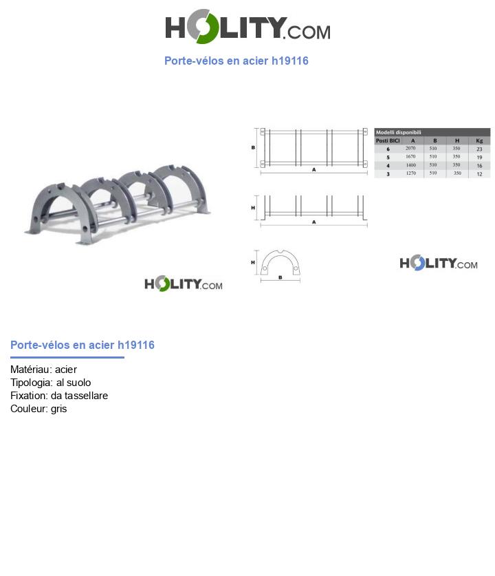 Porte-vélos en acier h19116