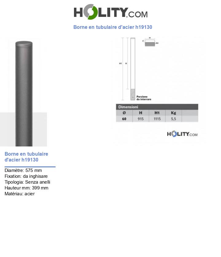 Borne en tubulaire d'acier h19130