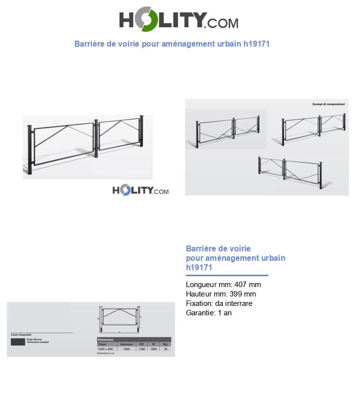 Barrière de voirie pour aménagement urbain h19171