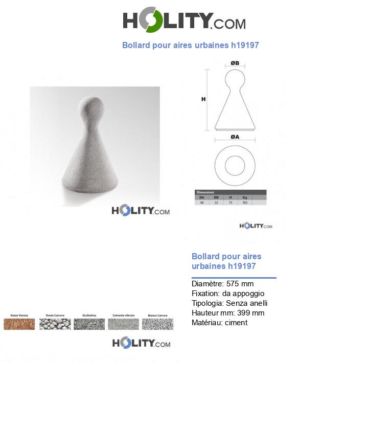 Bollard pour aires urbaines h19197