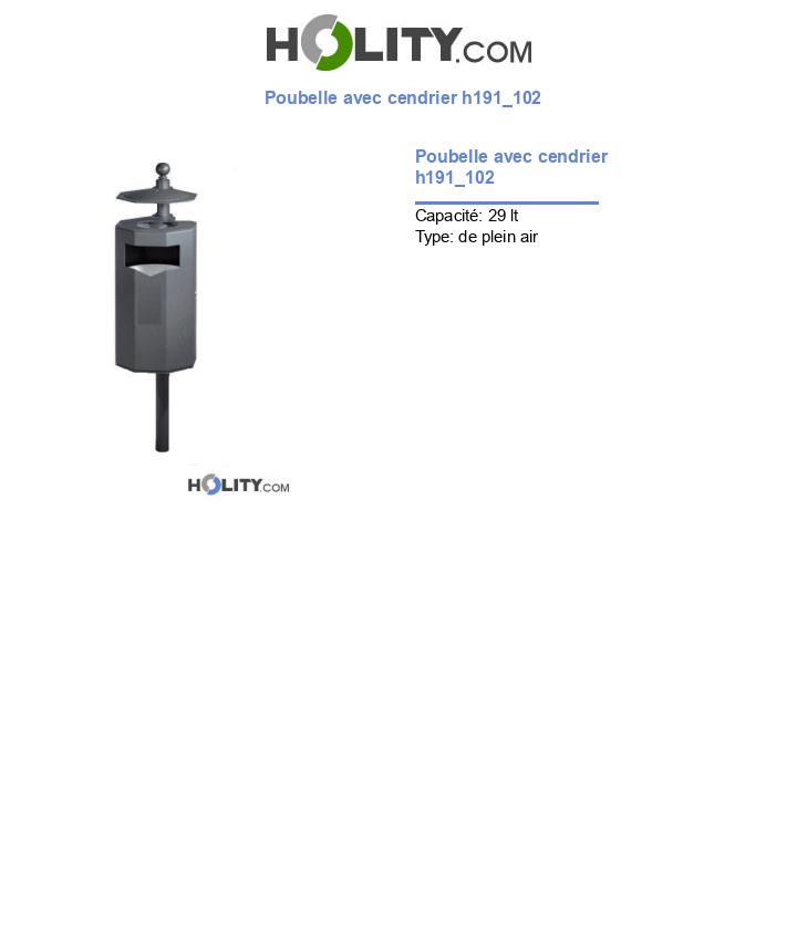Poubelle avec cendrier h191_102