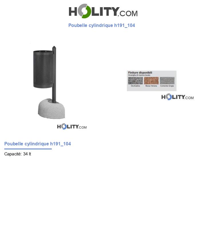 Poubelle cylindrique h191_104