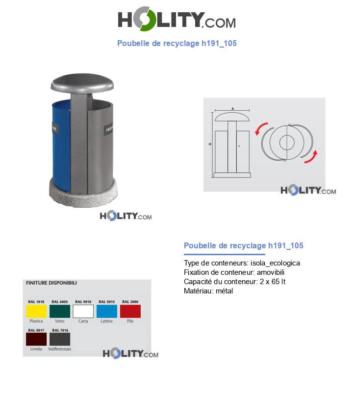 Poubelle de recyclage h191_105