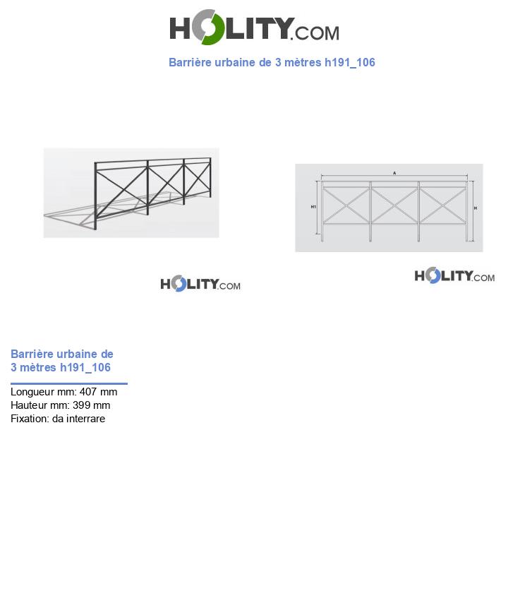 Barrière urbaine de 3 mètres h191_106