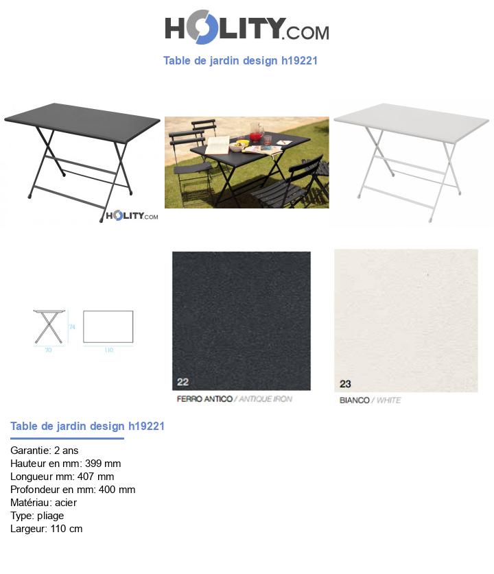 Table de jardin design h19221
