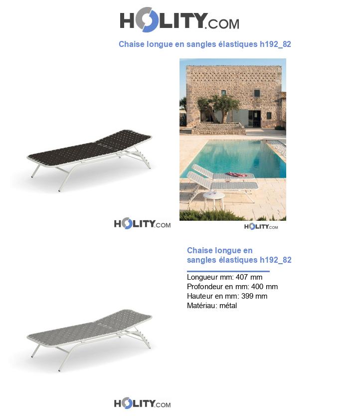 Chaise longue en sangles élastiques h192_82