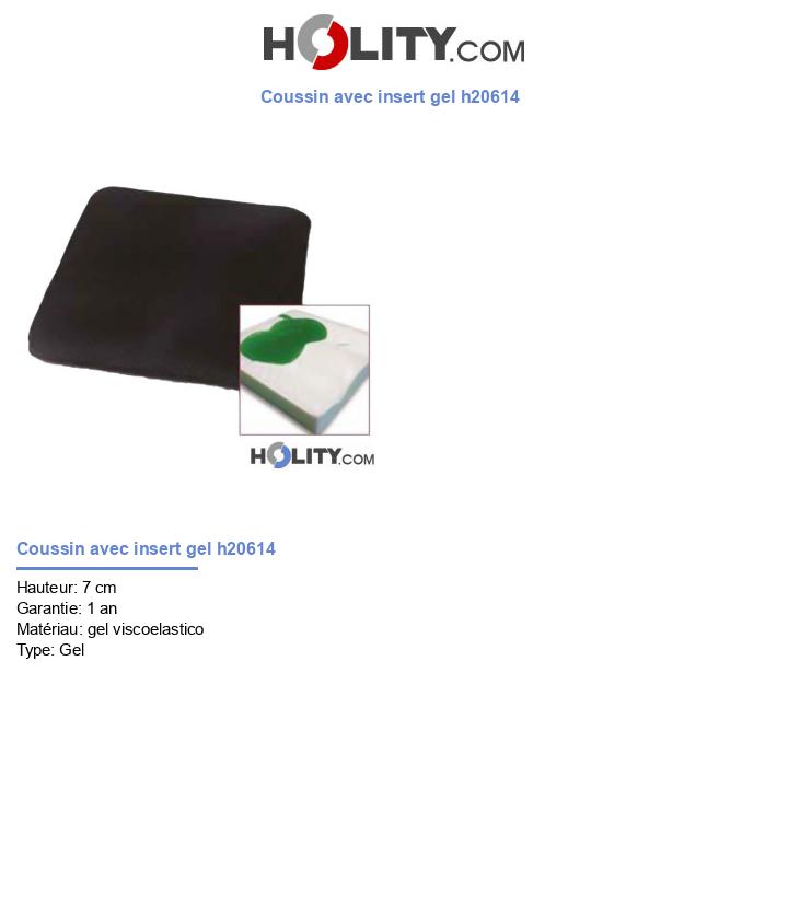 Coussin avec insert gel h20614