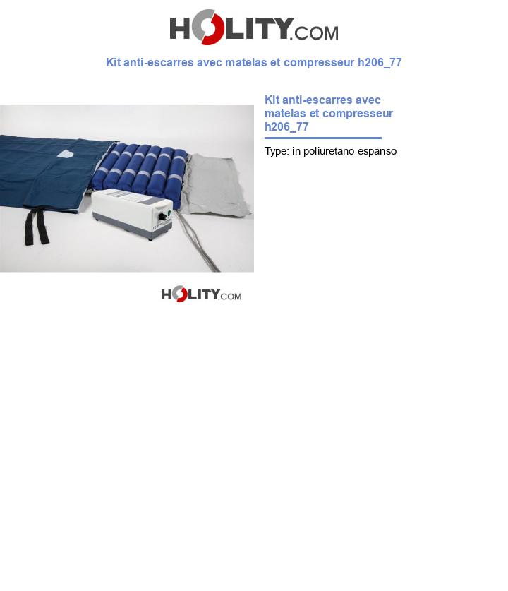 Kit anti-escarres avec matelas et compresseur h206_77