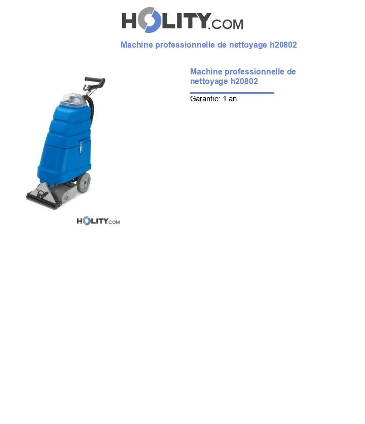 Machine professionnelle de nettoyage h20802