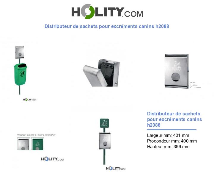 Distributeur de sachets pour excréments canins h2088