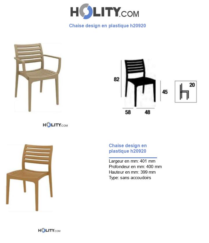 Chaise design en plastique h20920