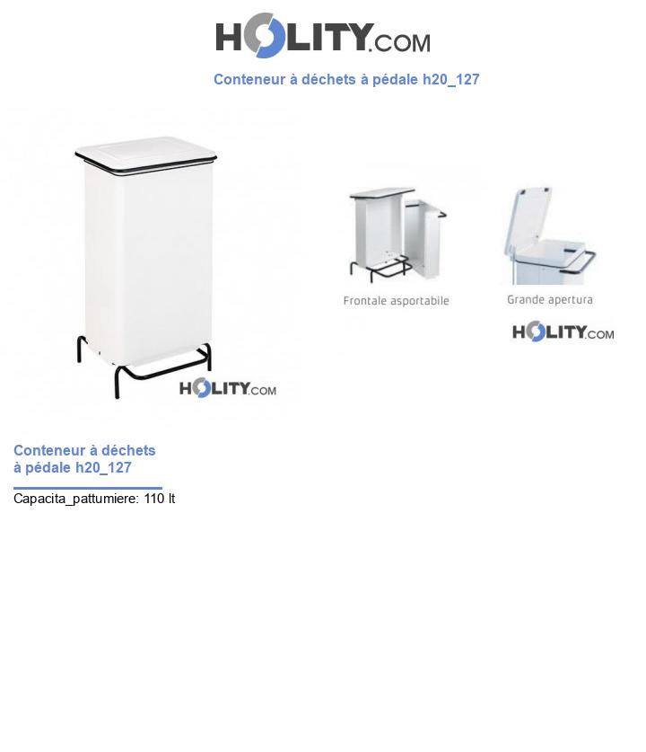 Conteneur à déchets à pédale h20_127