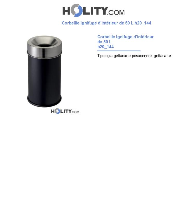 Corbeille ignifuge d'intérieur de 50 L h20_144