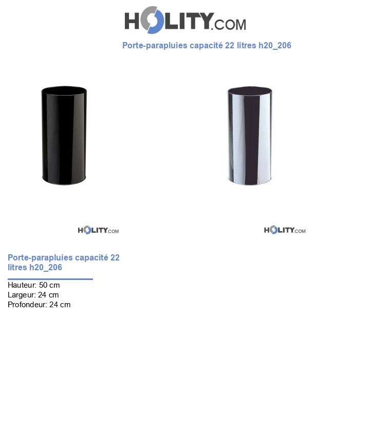 Porte-parapluies capacité 22 litres h20_206