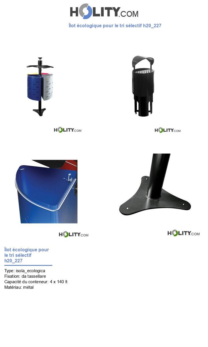 Îlot écologique pour le tri sélectif h20_227