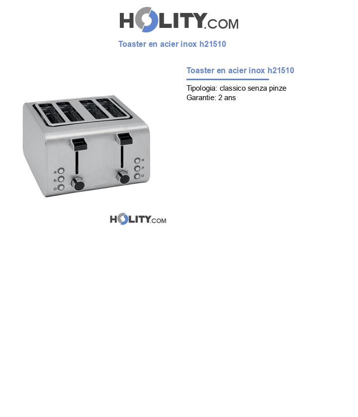 Toaster en acier inox h21510