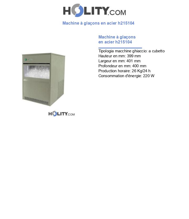 Machine à glaçons en acier h215104