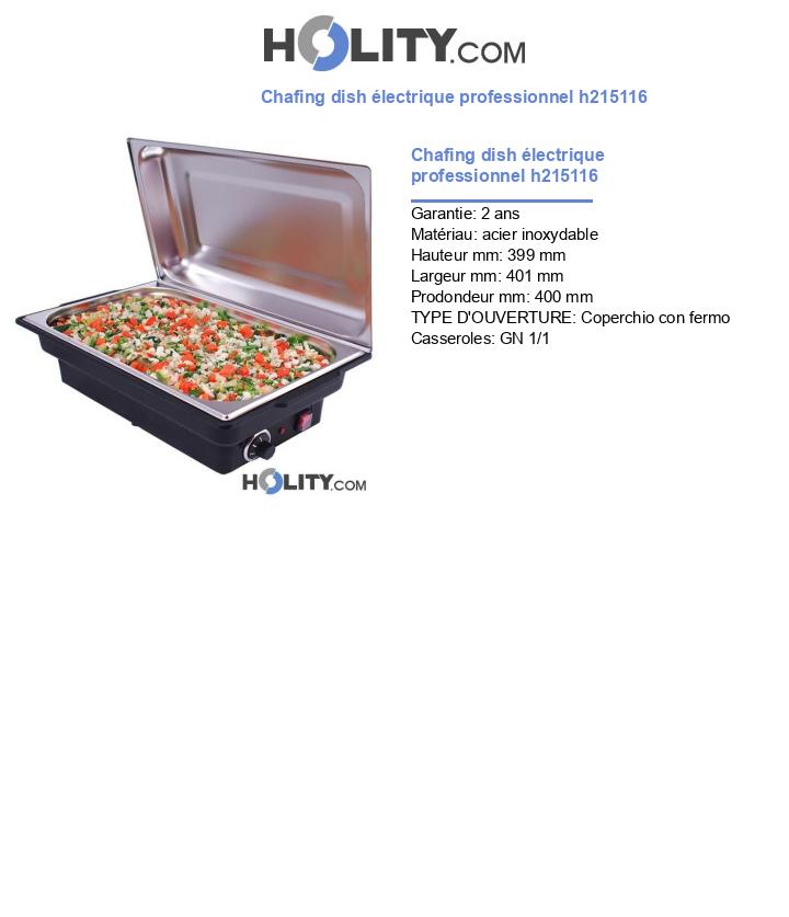 Chafing dish électrique professionnel h215116