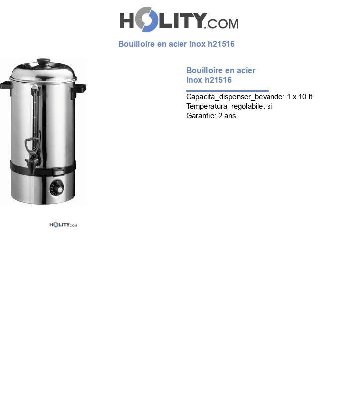 Bouilloire en acier inox h21516