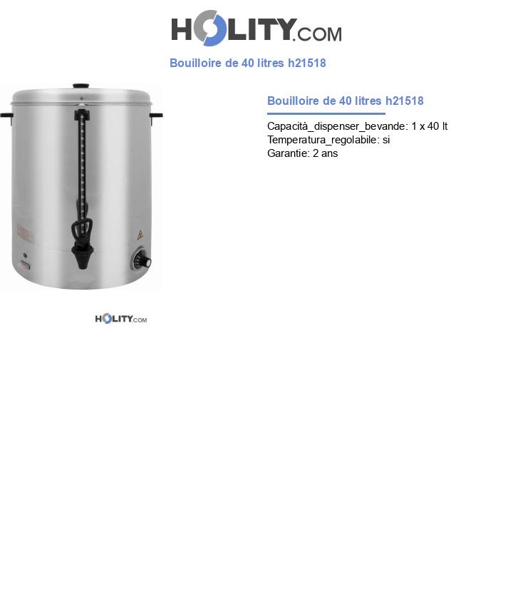 Bouilloire de 40 litres h21518