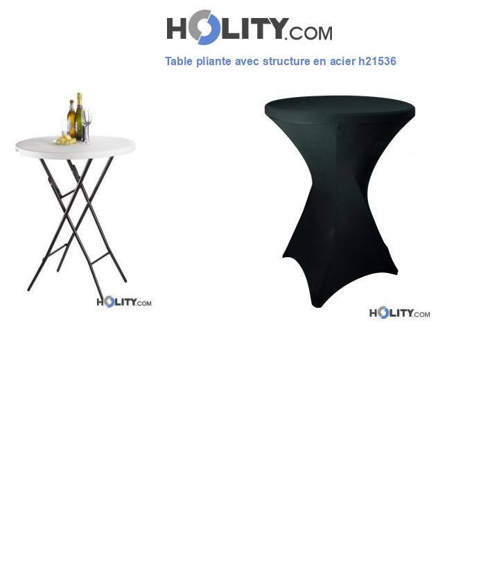 Table pliante avec structure en acier h21536