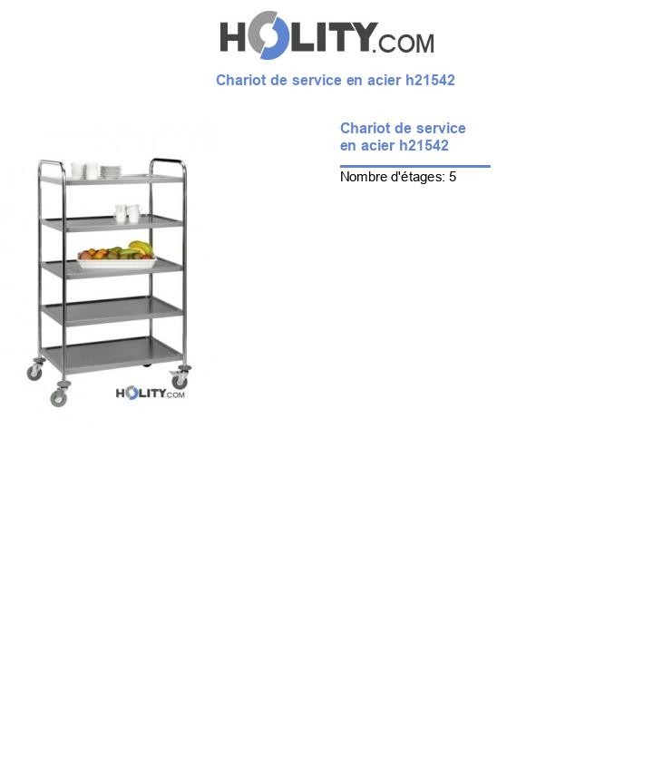 Chariot de service en acier h21542