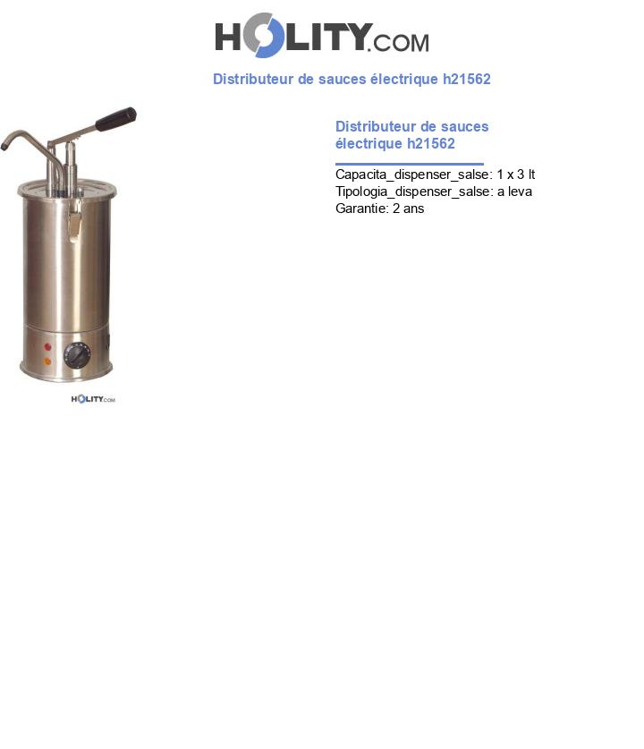 Distributeur de sauces électrique h21562